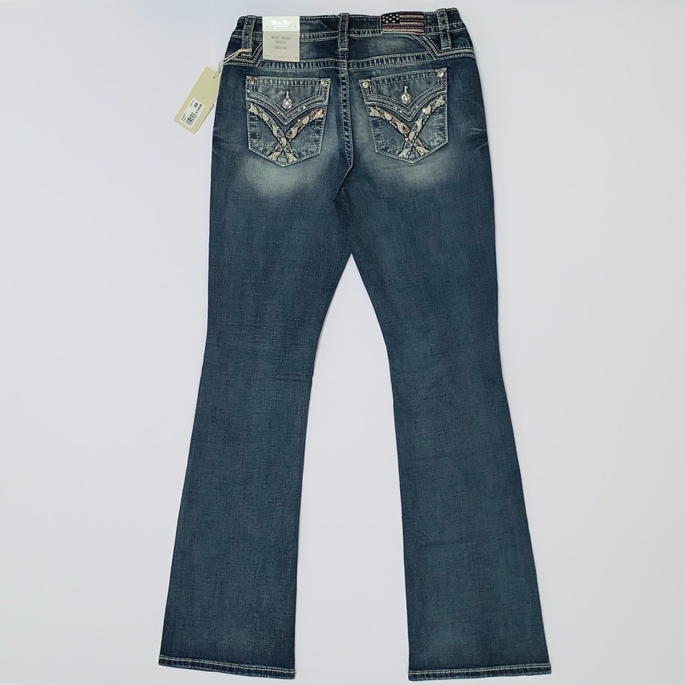 Miss Me Women’s Mid-Rise Bootcut Blue Denim Jeans-Size 30 New